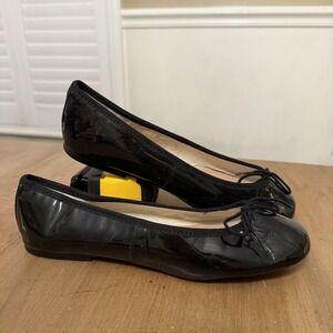 Fs/ny Shoes Womens Size 6 Black Patent Leather Ballet Flats Made In France